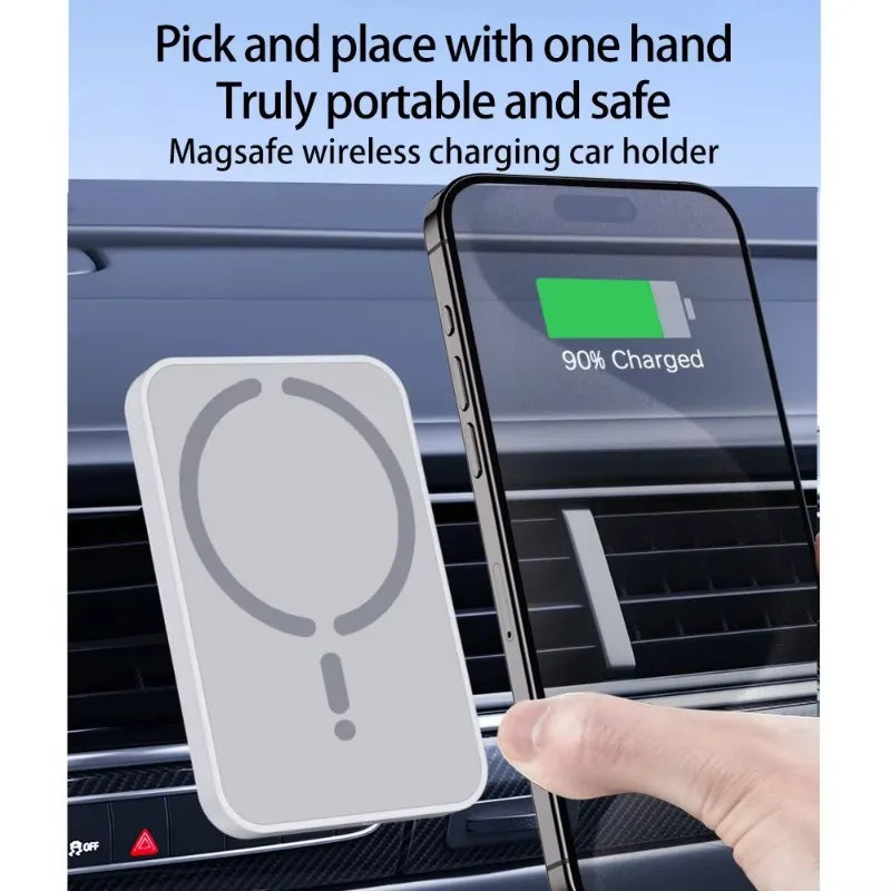 Magnetic Wireless Car Charger Air Outlet Phone Holder for iPhone 17 16 15 14 13 12 Pro Max Fast Wireless Car Charging Station