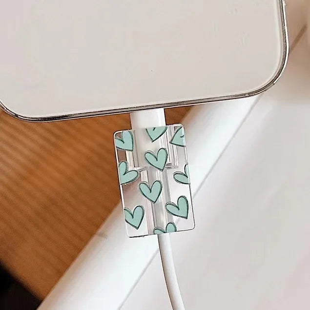 18W/20W US Charger Protection Cover For iphone Cute USB Cable Winder Protector Shell Case For Apple 12 13 11 Promax 14 Plus