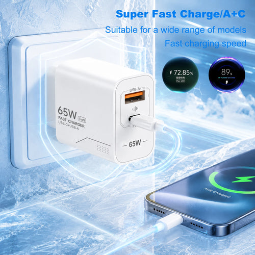 Fast Charging Phone Charger Power Adapter For iPhone Samsung Xiaomi Type C US/EU Plug Wall Charger