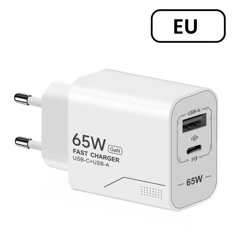 Fast Charging Phone Charger Power Adapter For iPhone Samsung Xiaomi Type C US/EU Plug Wall Charger
