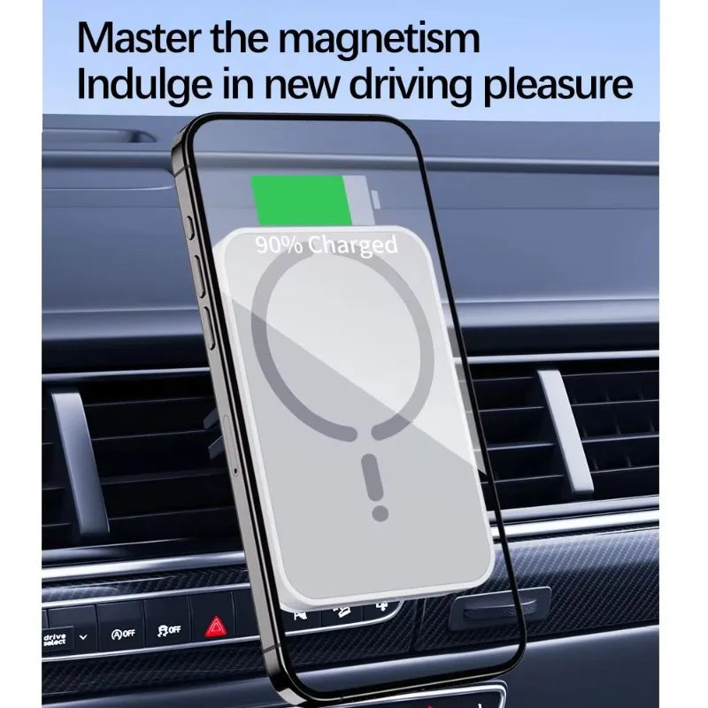 Magnetic Wireless Car Charger Air Outlet Phone Holder for iPhone 17 16 15 14 13 12 Pro Max Fast Wireless Car Charging Station