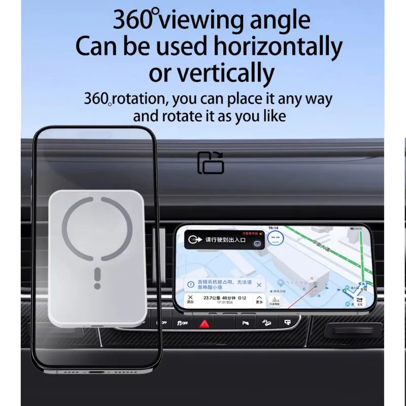 Magnetic Wireless Car Charger Air Outlet Phone Holder for iPhone 17 16 15 14 13 12 Pro Max Fast Wireless Car Charging Station