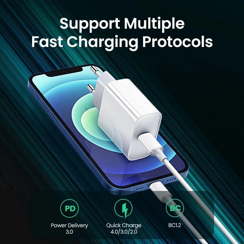 PD 40W Fast Charger For iPhone 17 16 15 14 11 12 13 Pro Max For iPad Fast Charging USB C Cable Type C Data Line Phone Charger